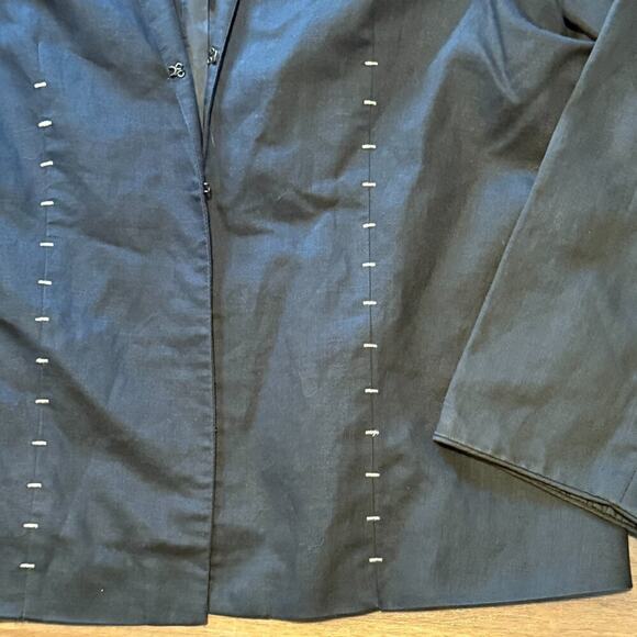 Kasper Black Linen Blend Blazer Jacket Women’s Size 14 Lightweight Career - Picture 3 of 9